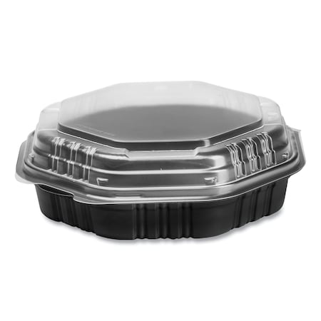 Dart OctaView HF Containers, Black/Clr, 31oz, 9.55w x 9.13d x 3.01h, PK100 809011-PP94